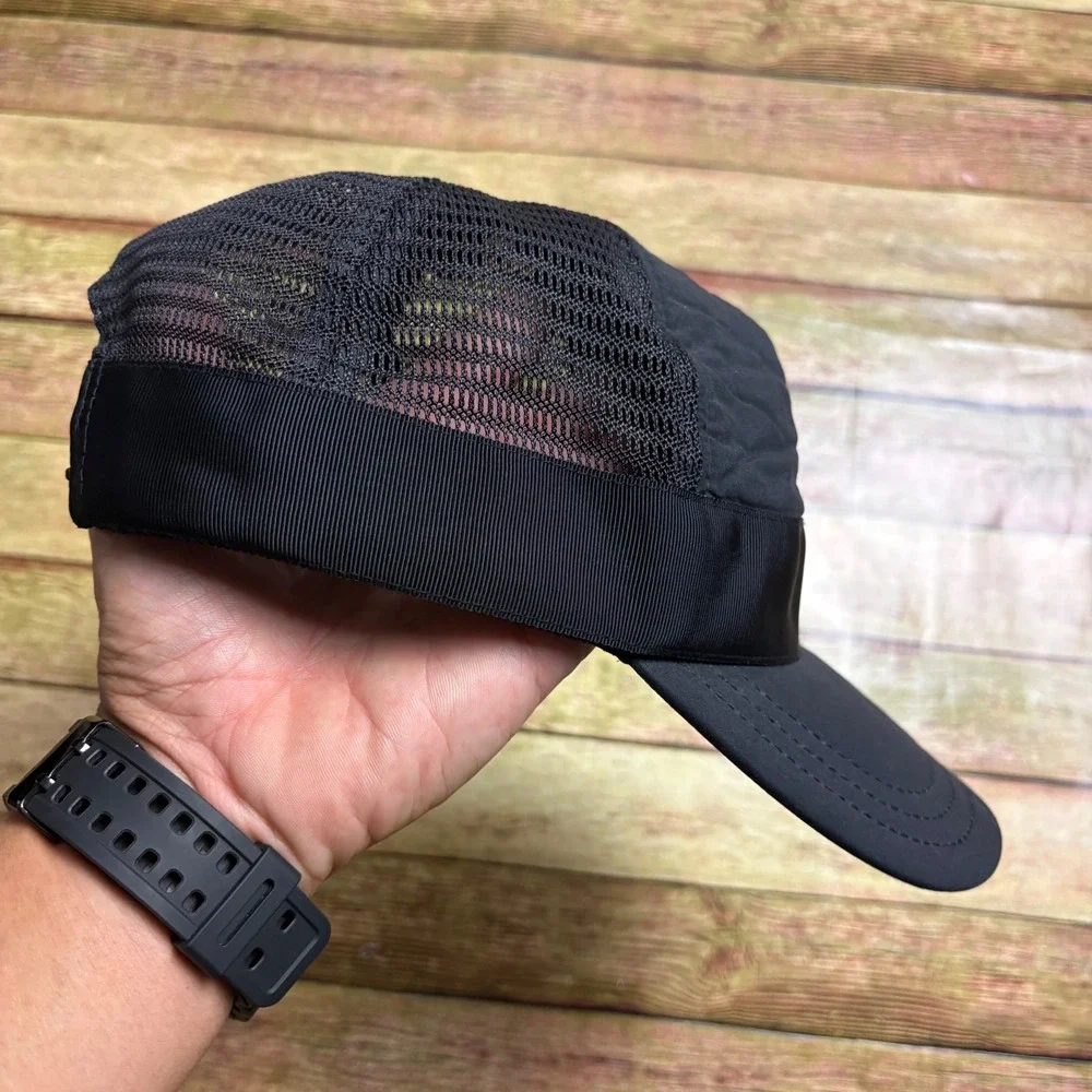 Lululemon Fast and Free Mesh Trucker Hat Black Running Cap Snapback